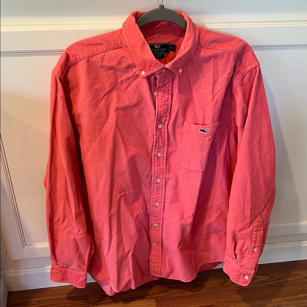 Vineyard Vines Men's Coral Button-Down Shirt